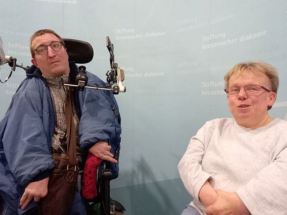 Markus Heidrich und Michaela Seinsoth engagieren sich im Bewohnerrat der Behindertenhilfe der Stiftung kreuznacher diakonie