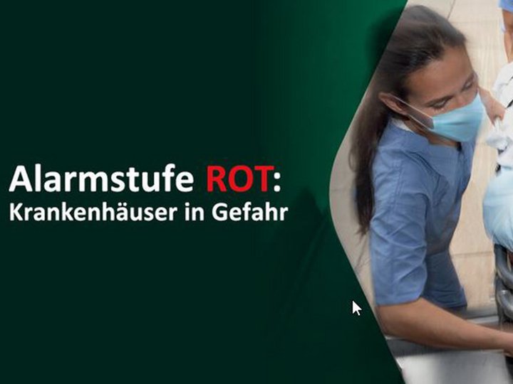 Alarmstufe ROT - Kampagnenbild der Deutschen Krankenhausgesellschaft